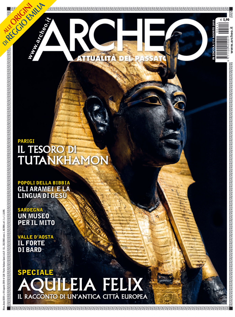 Copertina di Archeo n. 414, Agosto 2019