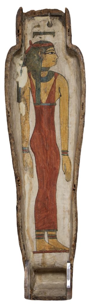 Valva superiore di sarcofago antropoide di Pa-di-Khonsu, Legato Busca, terzo periodo intermedio (X – VIII sec. A.C.). Milano, Civico Museo Archeologico