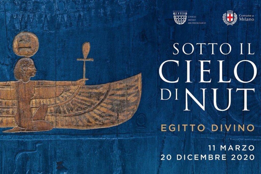 Sotto il cielo di Nut. Egitto divino. Cartolina della mostra al Civico Museo Archeologico di MIlano