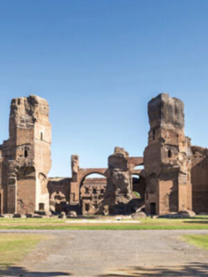 Roma. Veduta panoramica delle Terme di Caracalla