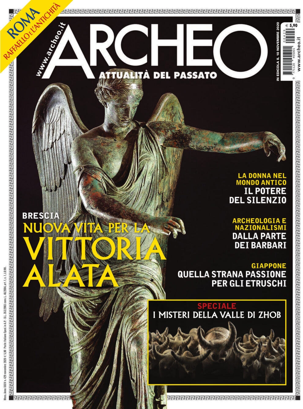 Copertina di Archeo n. 429, Novembre 2020