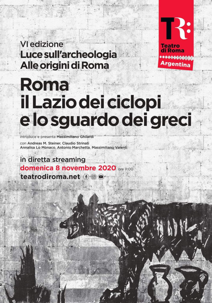 Locandina della Rassegna Luce sull'Archeologia 2020 Roma, Teatro Argentina